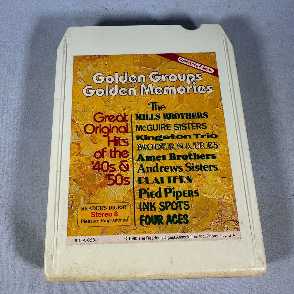 Golden Groups Golden Memories Music 8-Track Tape 1980 Readers Digest Stereo